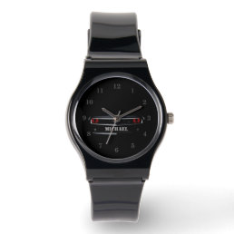 Custom Cool black Chevy Camaro Your name numbers Watch