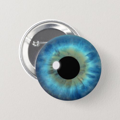 Custom Cool Blue Eye Iris Eyeball Fun Round Button