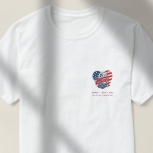 Custom "Cool Dads Club" Heart Patriotic T-Shirt