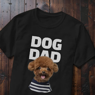 Custom Cool Dog Dad Photo Personalized T-Shirt