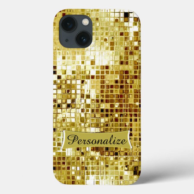 Custom Cool Gold Sequins Look Ipad Case (Back)