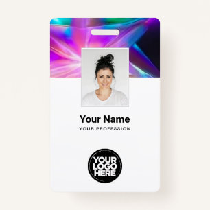 Custom Cool Holographic Employee Name Tags Badge