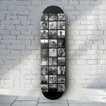 Custom Cool Instagram Photo Collage Skateboard<br><div class="desc">Cool,  modern skateboard deck with your custom Instagram Photo Collage. Personalize easily with your favorite pictures. Makes a great display deck with a wall mount (separate) for a great birthday or graduation gift! This design is black and white.</div>