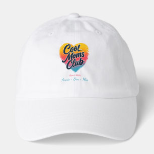Custom "Cool Moms Club" Heart Hat