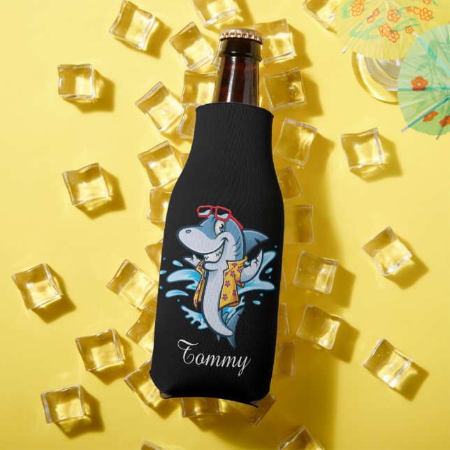 Custom Cool Shark Dude Bottle Cooler (In Situ Summer)