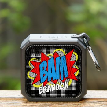 Custom Cool Vintage Comic Book Pop Art Style Bam Bluetooth Speaker by CaseConceptCreations at Zazzle