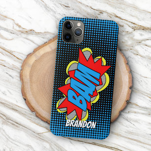 Custom Cool Vintage Comic Book Pop Art Style BAM iPhone 11 Pro Max Case