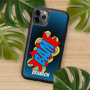 Custom Cool Vintage Comic Book Pop Art Style BAM iPhone 16 Pro Max Case