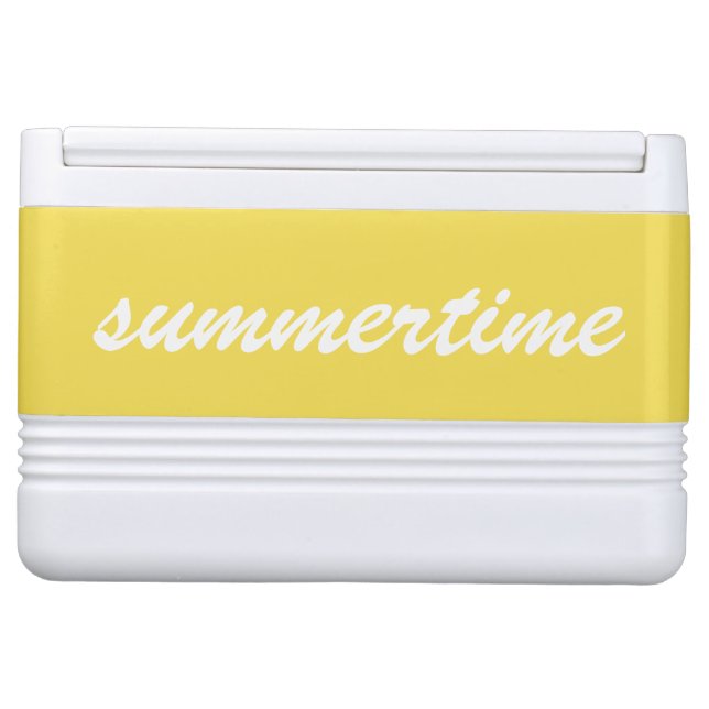 Custom Cooler Personalized Text Yellow (Front)