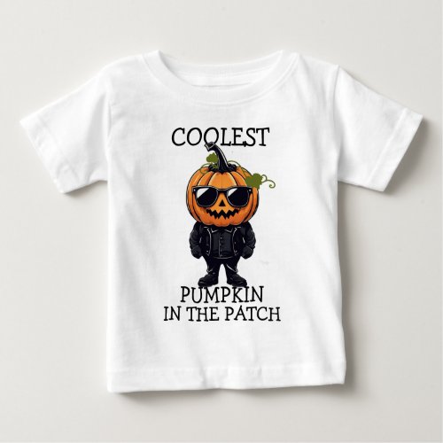 Custom Coolest Pumpkin Tee Cute Halloween toddler Baby T_Shirt