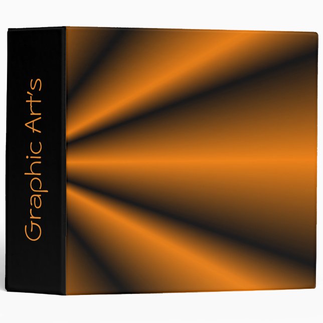 Custom  Copper & Black Star Burst Binder (Front/Spine)