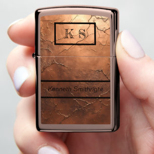 Custom Copper Flame Zippo Lighter