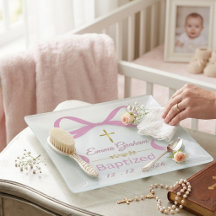 Custom Coquette Bow Baptism Personalized