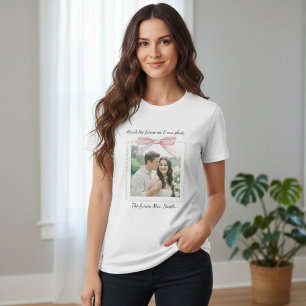 Custom Coquette Engagement Photo Shirt 