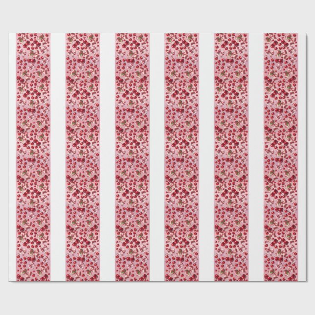 Custom Coquette Heart Bow Pattern Wrapping Paper (Flat)