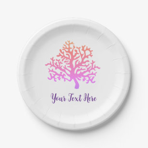 Custom Coral Reef Painting Paper Plates