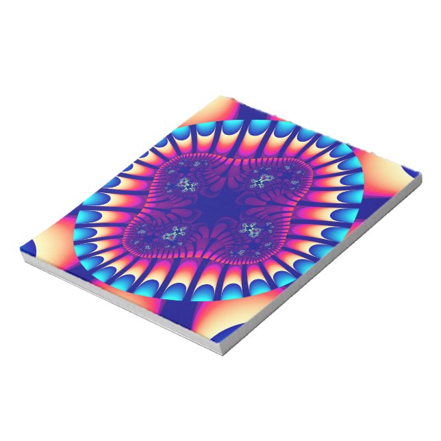 Custom Coral Sea Flower Notepad (Rotated)
