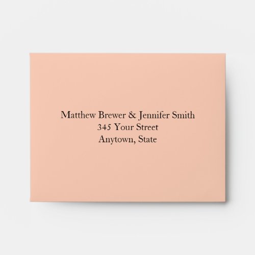Custom Coral Wedding Envelopes w Printed Address