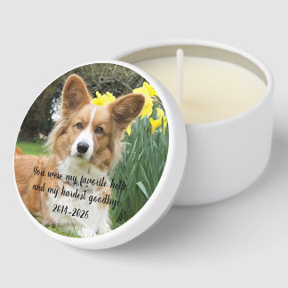 Custom Corgi Dog Candle – In Loving Memory Tribute Mini Candle Favors
