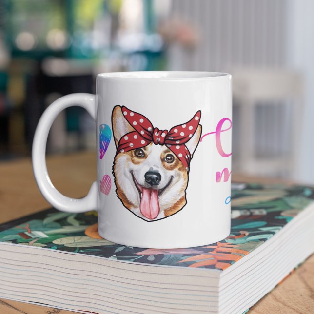 Custom Corgi Mom Cute Mother's Day Dog Lover Coffee Mug (Creator Uploaded)