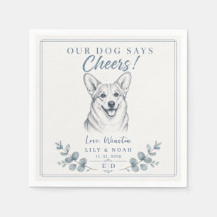 Custom Corgi Wedding Dog lover animal Pet flower Napkins