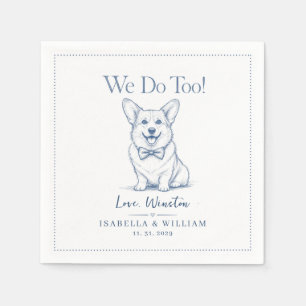 Custom Corgi Wedding Dog lover Pet Printable Gift Napkins