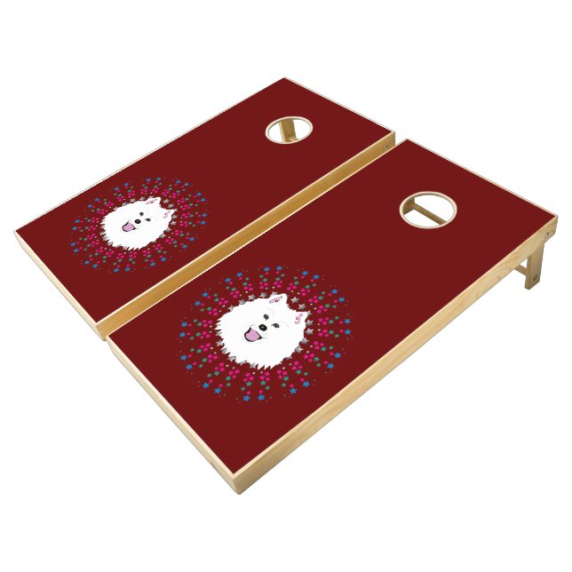 Custom Corn Hole Set w/ Constellation Sam  (Angled)