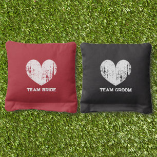 Custom cornhole bags for wedding party games
