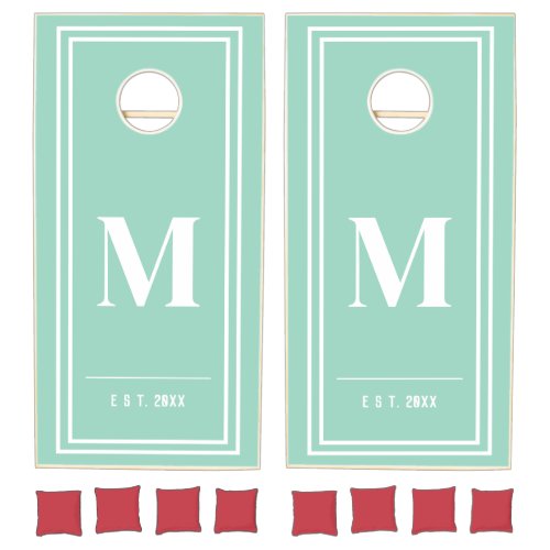 Custom Cornhole Set Personalized Monogram