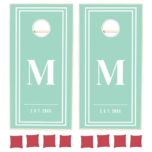 Custom Cornhole Set Personalized Monogram (Set)