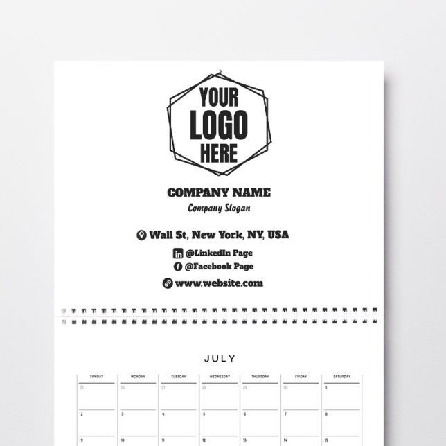 Custom Corporate Branding Company Branded Business Calendar (Creator Uploaded)