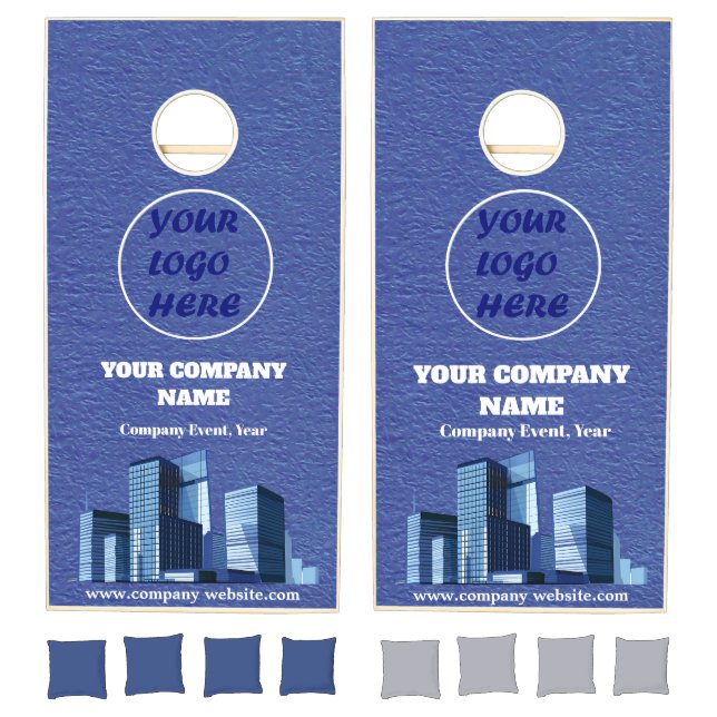 Custom Corporate Building Business Logo Event  Cornhole Set (Set)