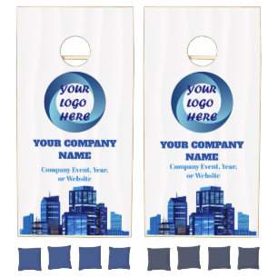 Custom Corporate Building Business Logo Event Cornhole Set