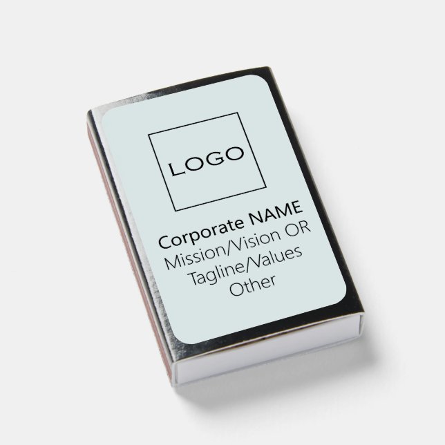Custom Corporate Business Branding Logo, Platinum Matchboxes (Front Closed)