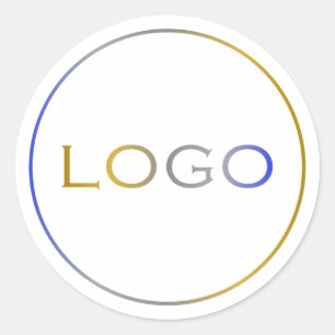 Custom Corporate Business Large Round Logo Simple Classic Round Sticker