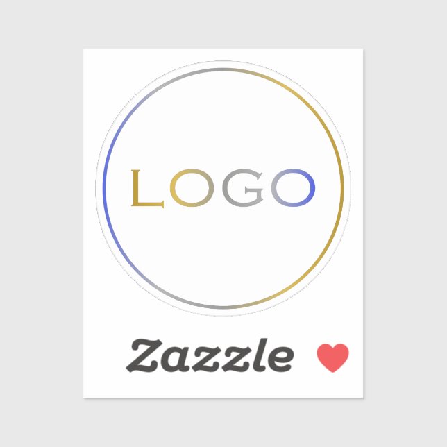 Custom Corporate Business Large Round Logo Simple Sticker (Sheet)