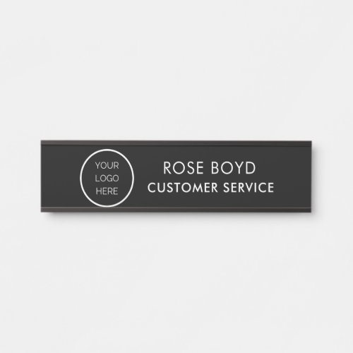 Custom Corporate Business Logo Black Office Door N Sign