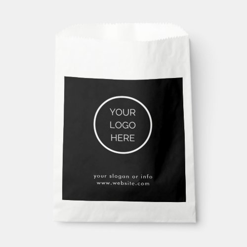 Custom Corporate Business Logo Black Paper Favor B Bag