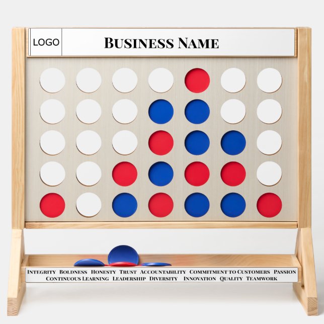 Custom Corporate Business Logo Branded Game Fast Four (Back)