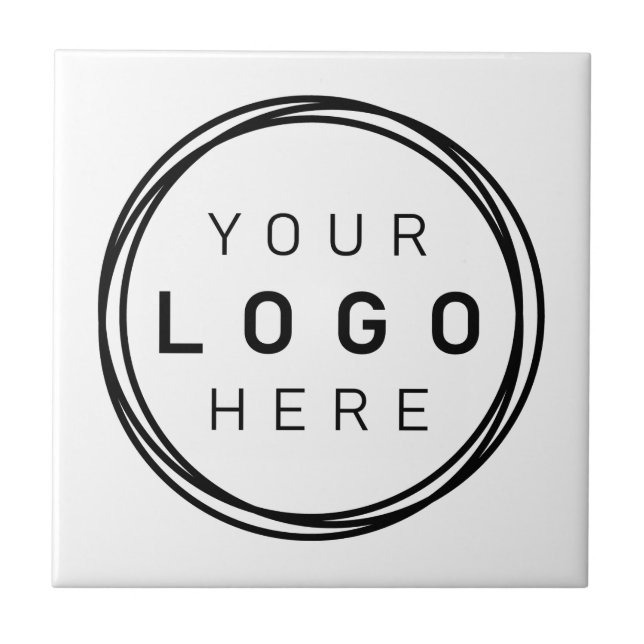 Custom Corporate Business Logo Ceramic Tile (Front)