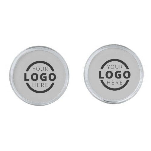 Custom Corporate Business Logo Employee Grey Cufflinks