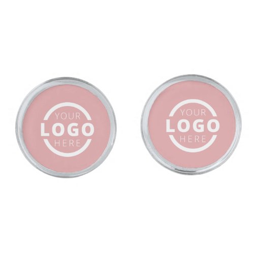 Custom Corporate Business Logo Employee Pink Cufflinks