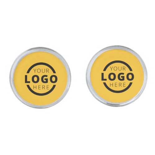 Custom Corporate Business Logo Employee Yellow Cufflinks