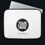 Custom Corporate Business Logo Laptop Sleeve<br><div class="desc">Create your unique personalized Corporate Business Logo Laptop Sleeve uploading your business logo and adding your custom text. A simple and professional design will impress your boss, employee, customers! Add your custom text with this minimalist and professional sans serif font: website, slogan, company name, event date. Your personalized images will...</div>