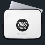 Custom Corporate Business Logo Laptop Sleeve<br><div class="desc">Create your unique personalized Corporate Business Logo Laptop Sleeve uploading your business logo and adding your custom text. A simple and professional design will impress your boss, employee, customers! Add your custom text with this minimalist and professional sans serif font: website, slogan, company name, event date. Your personalized images will...</div>