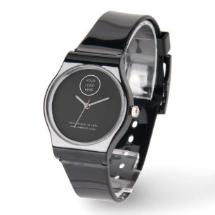Custom Corporate Business Logo Minimalist Black Go Watch