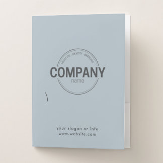 Custom Corporate Business Logo Minimalist Black Po Pocket Folder