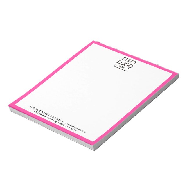 Custom Corporate Business Logo Modern Professional Notepad (Rotated)