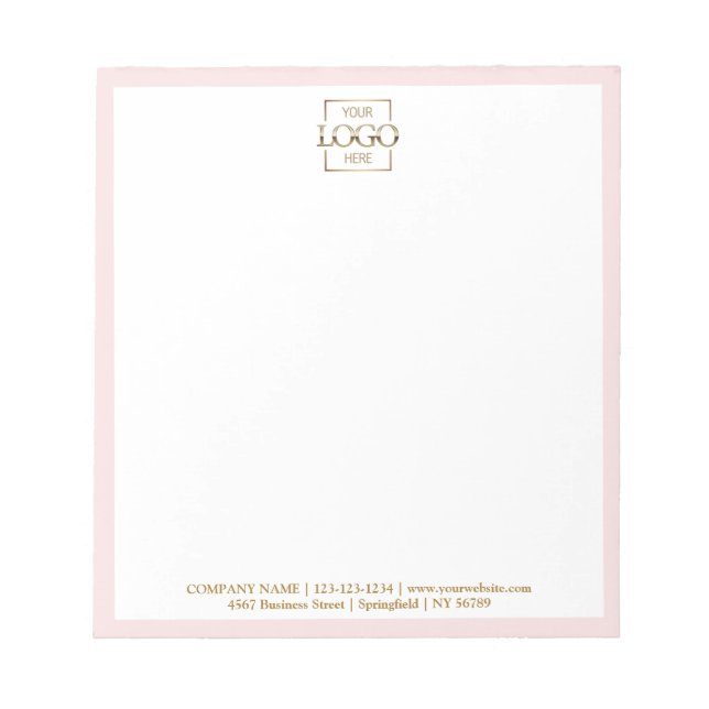 Custom Corporate Business Logo Modern Professional Notepad (Front)