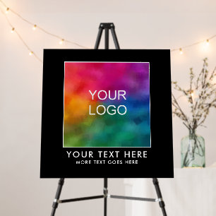 Custom Corporate Business Logo Name Text Simple Foam Board